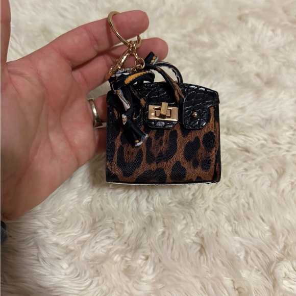 Leopard Print Mini Bag Keychain - Picture 2 of 5